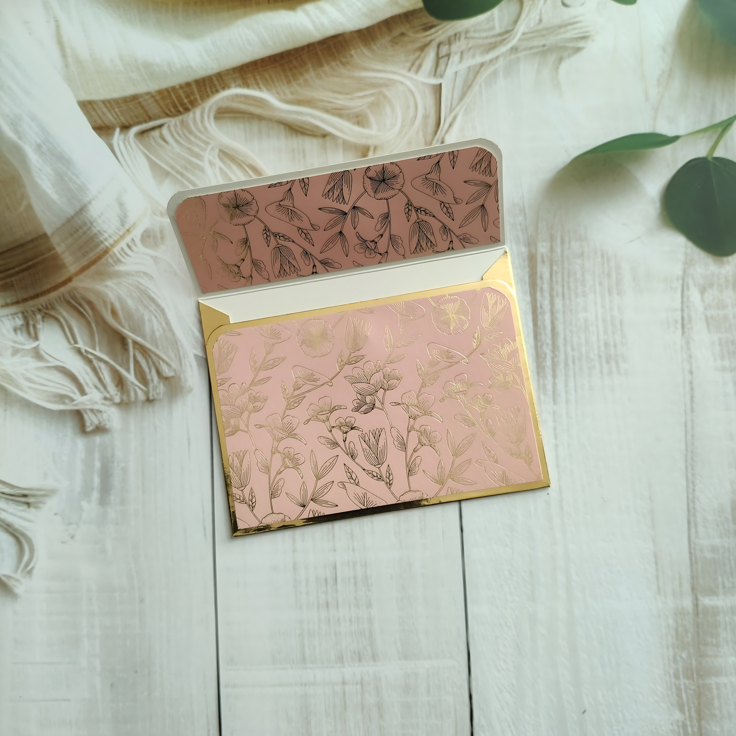 Blush Garden- Petite Luxe Magnetic Money Envelope