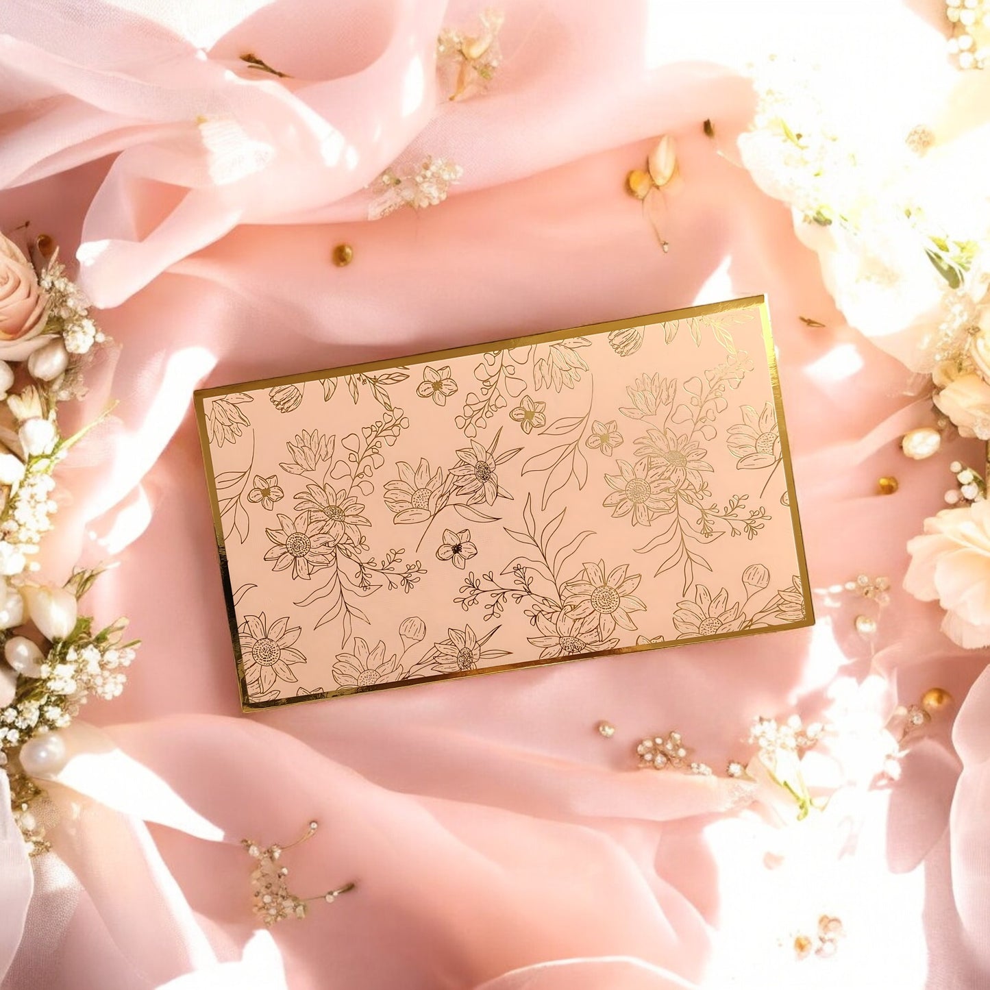 Blush Blossom- Classic Luxe Magnetic Shagun Envelope