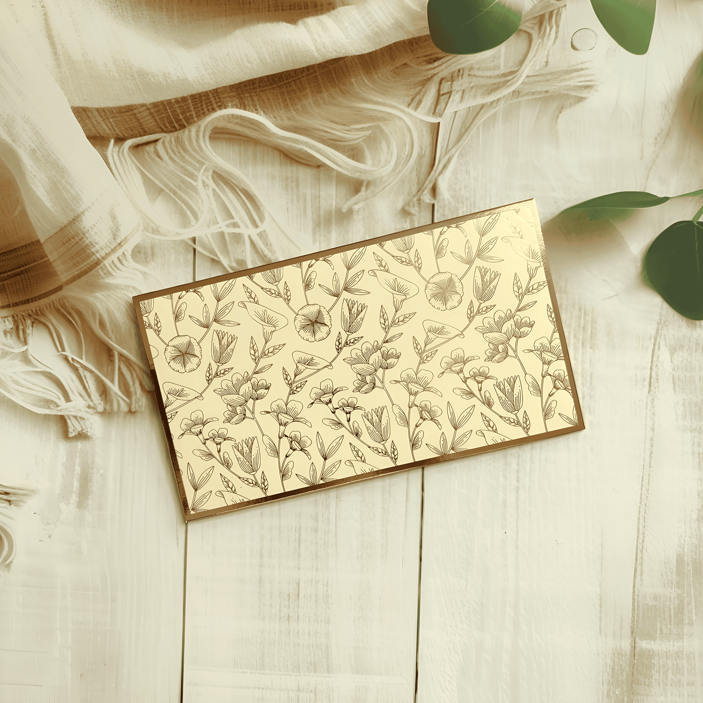 Floral Charm- Classic Luxe Magnetic Money Envelope