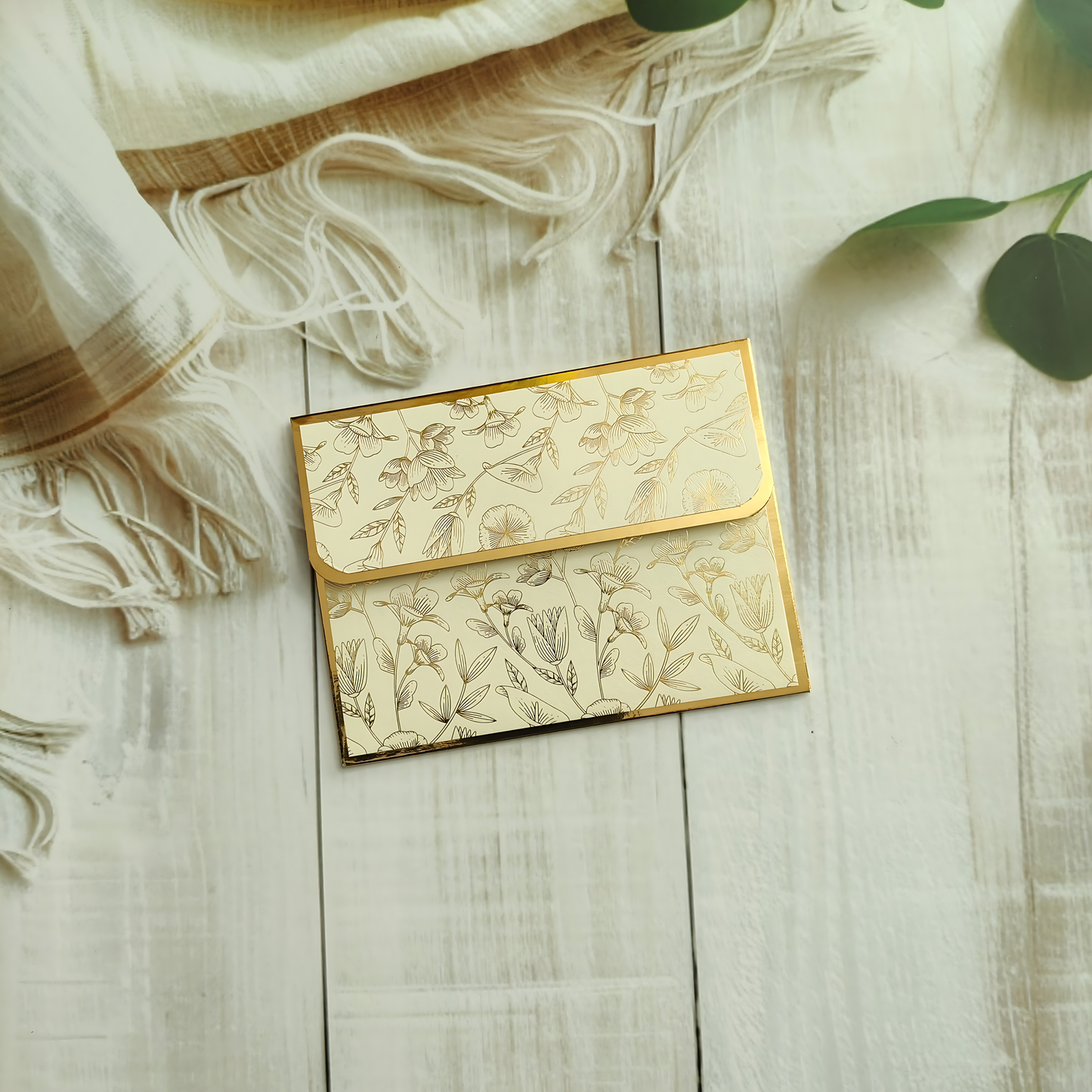 Floral Charm- Petite Luxe Magnetic Money Envelope