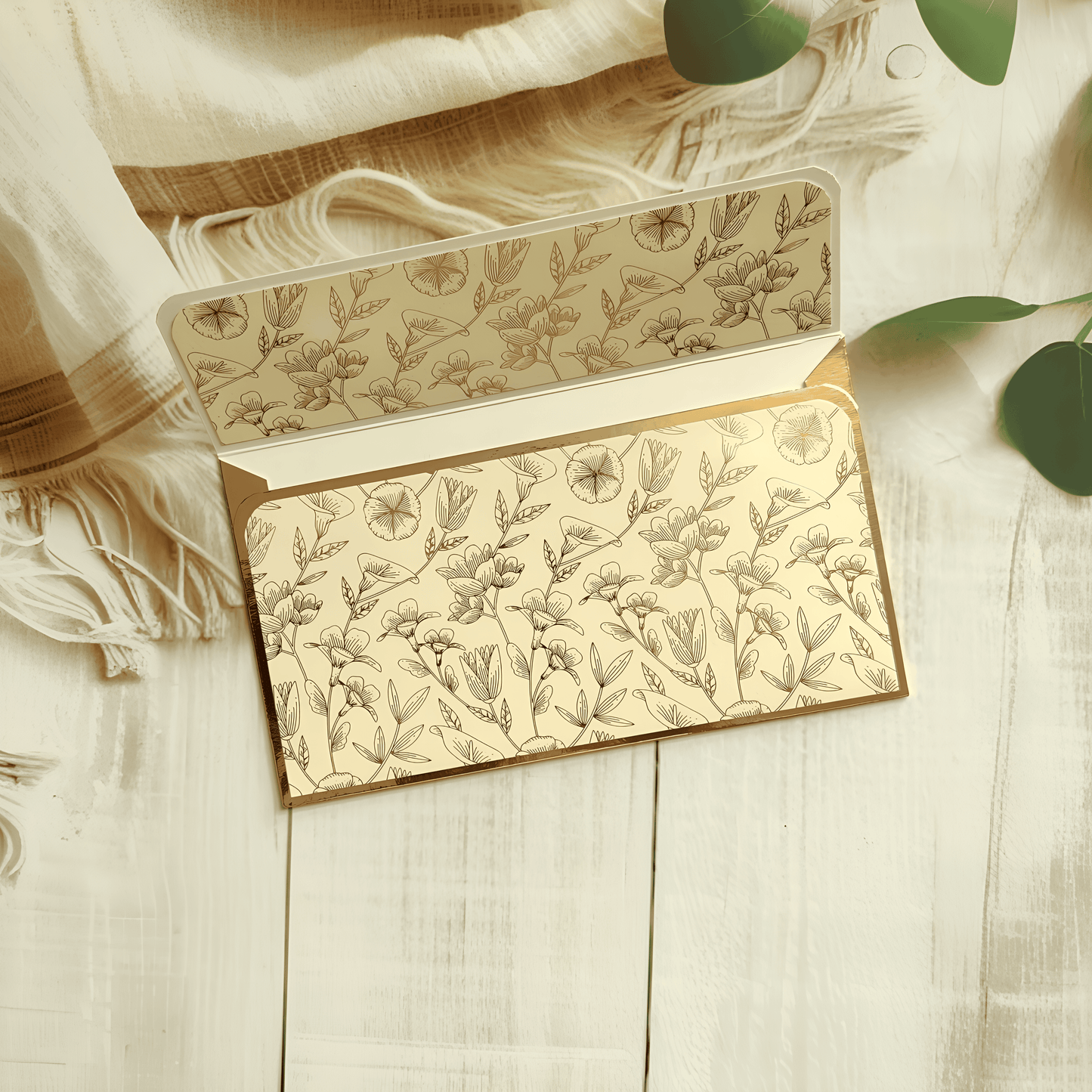 Floral Charm- Classic Luxe Magnetic Money Envelope