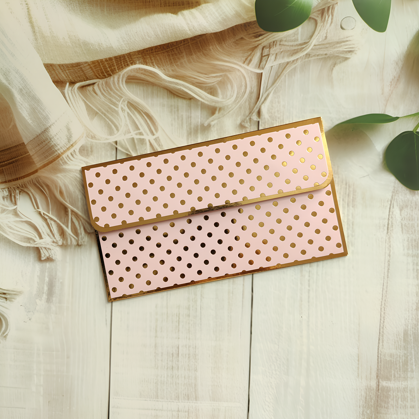 Gilded Dots- Classic Luxe Magnetic Money Envelope