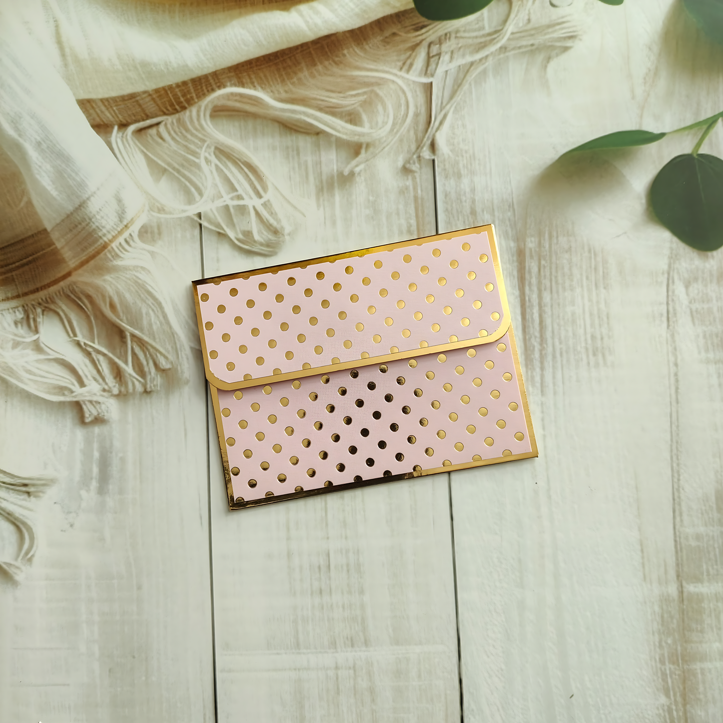 Gilded Dots- Petite Luxe Magnetic Money Envelope