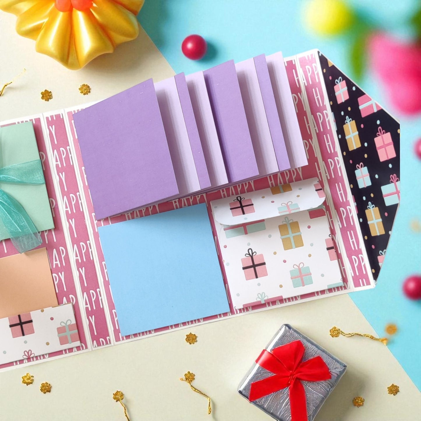 Personalized Birthday Envelope Scrapbook Card – Design 07
