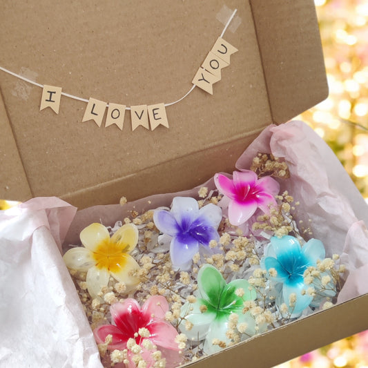 Garden of Joy – Floral Claw Clip Gift Hamper (Set of 6)