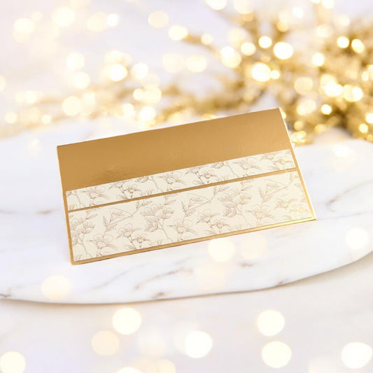 Floral Charm - Minimal Luxe Magnetic Shagun Envelopes (Pack of 5)
