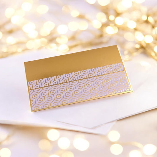 Opulent Hex - Minimal Luxe Magnetic Shagun Envelopes (Pack of 5)