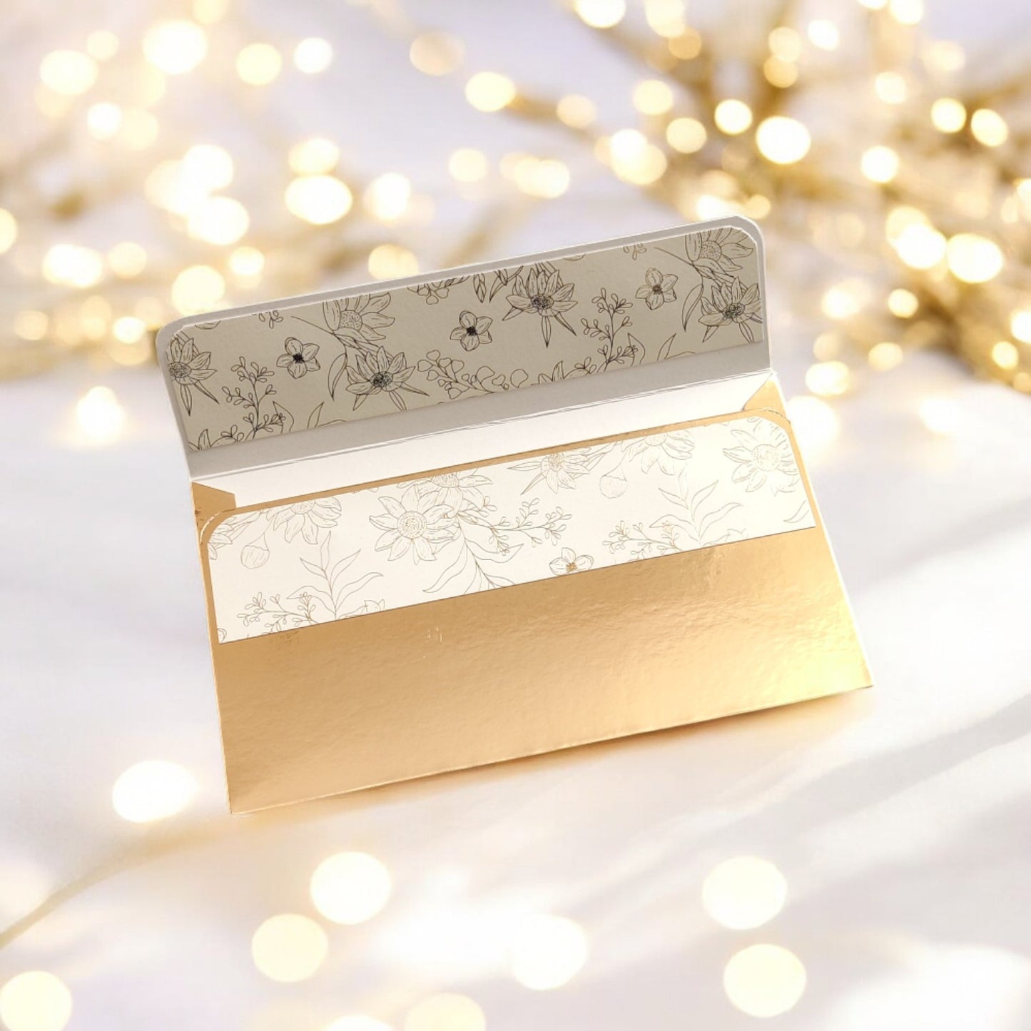 Whispering Petals - Minimal Luxe Magnetic Shagun Envelopes (Pack of 5)