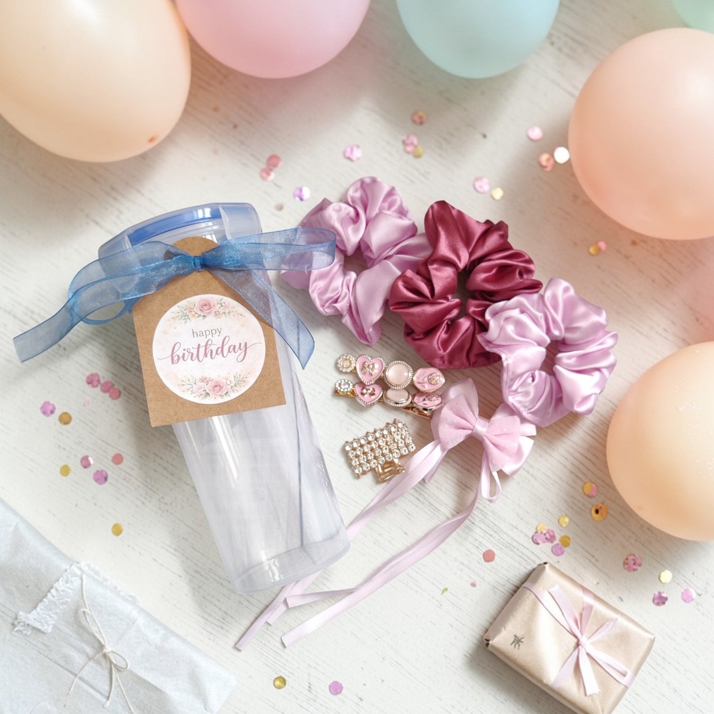 Pink Hair Accessories Birthday Hamper