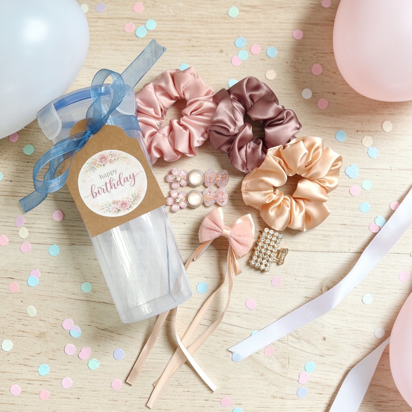 Peach Hair Accessories Birthday Hamper