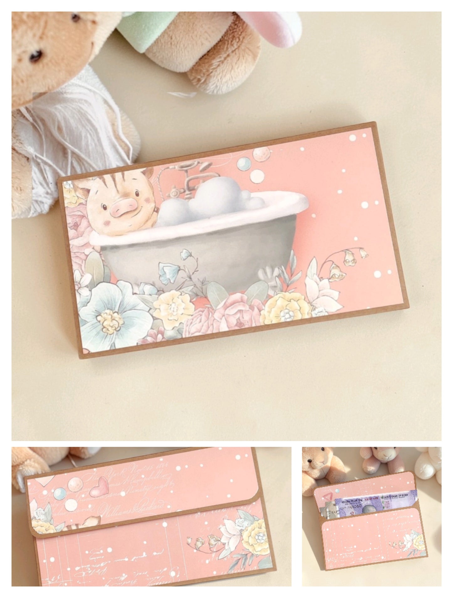 Classic Baby Theme Magnetic Money Envelopes – Set B