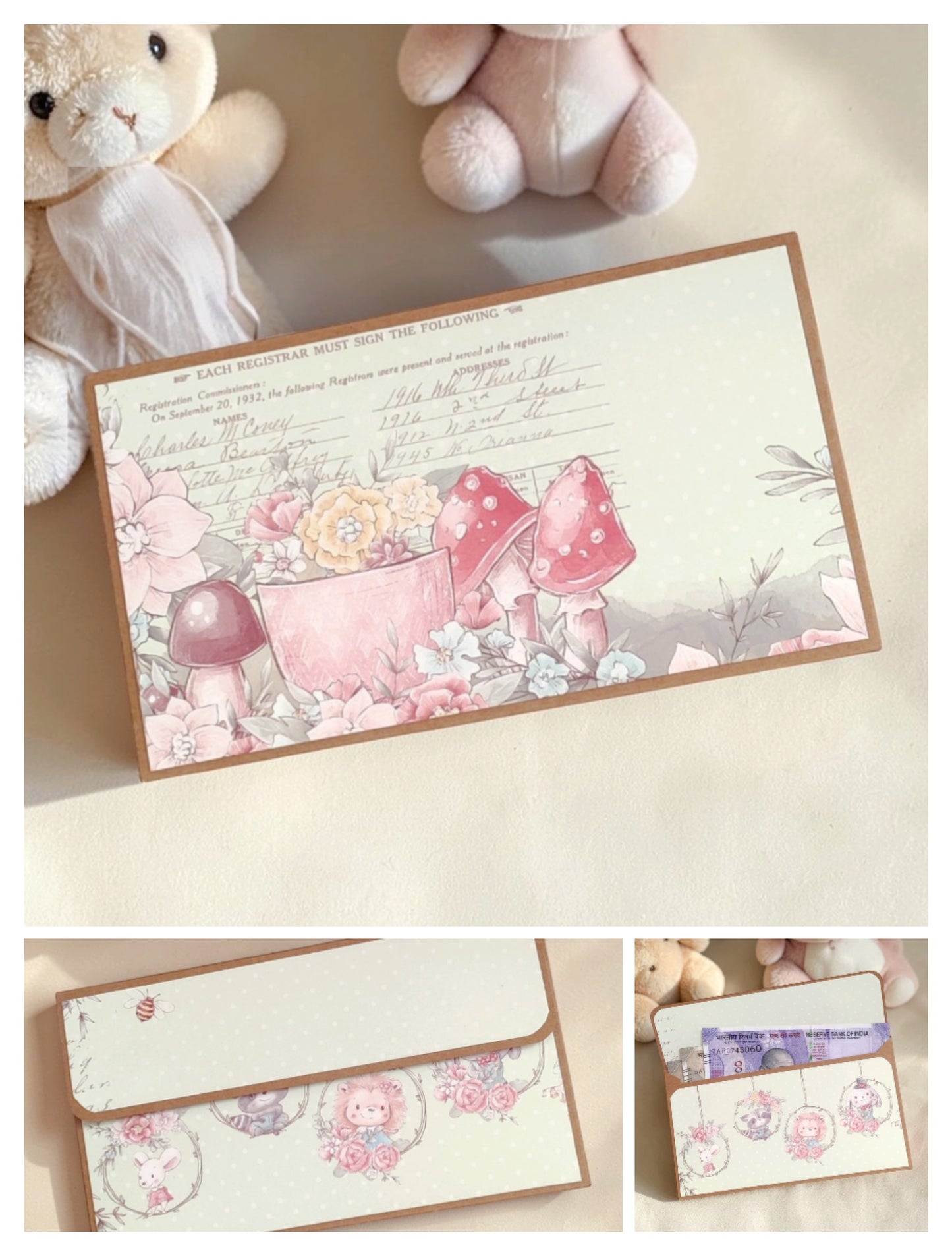 Classic Baby Theme Magnetic Money Envelopes – Set B