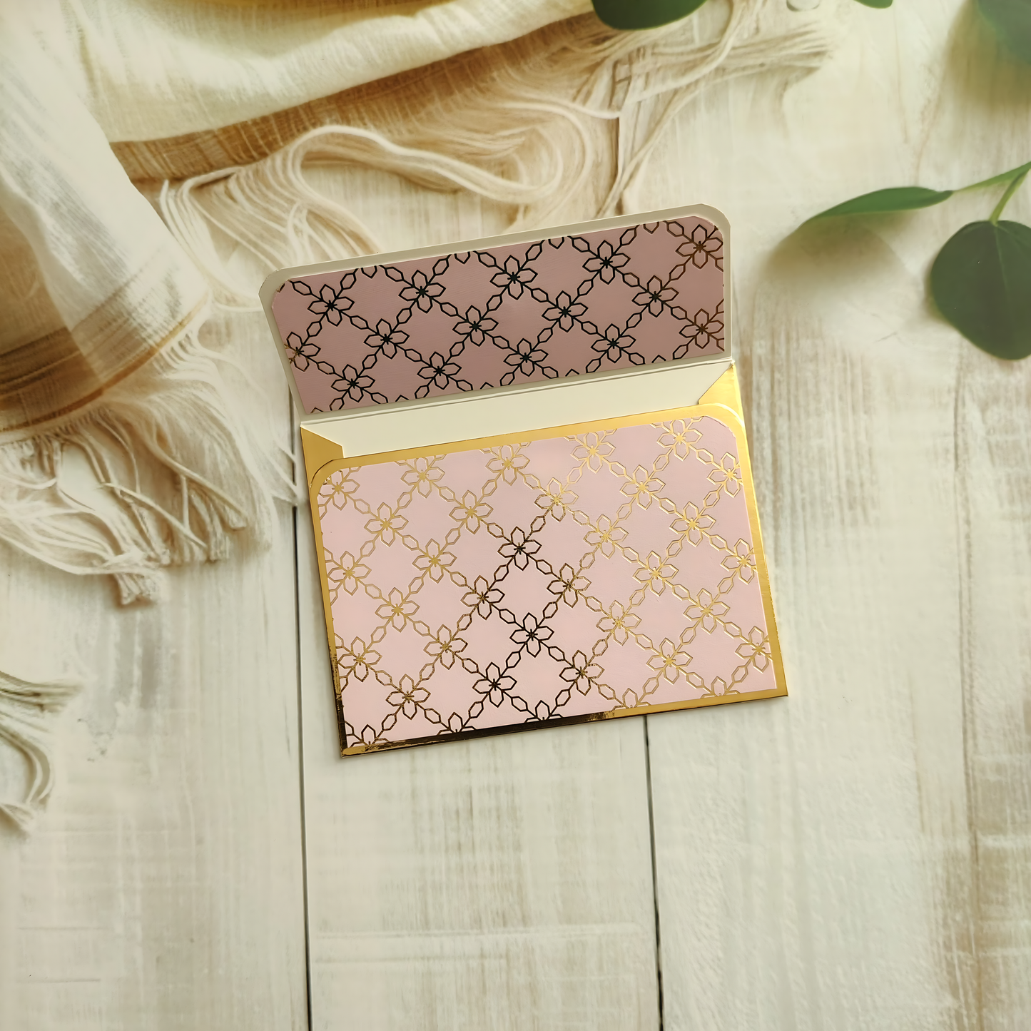 Regal Blush- Petite Luxe Magnetic Money Envelope