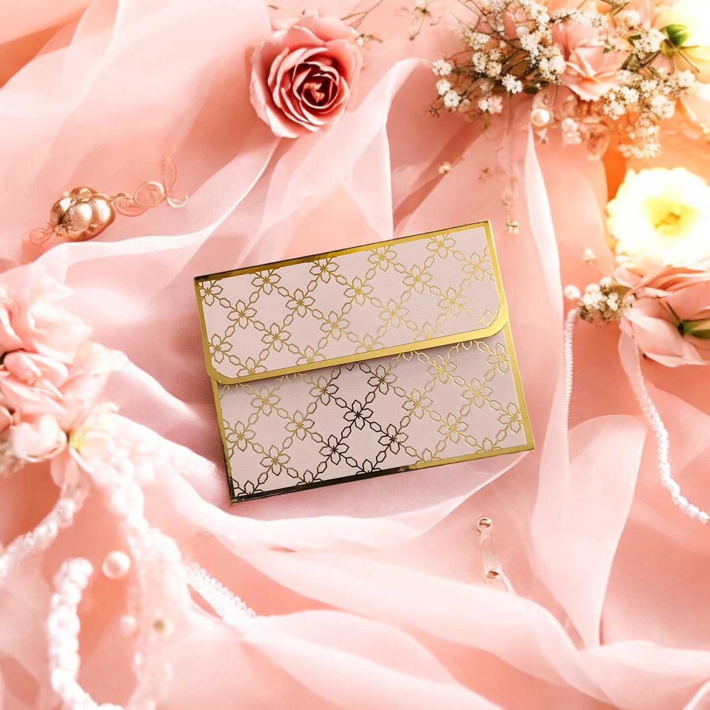 Regal Blush- Petite Luxe Magnetic Shagun Envelope